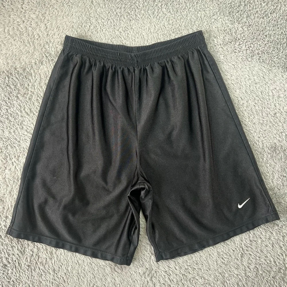 Nike‎ Dazzle Shorts Mens L Black Athletic Gym Training Silky Shimmer Athleisure